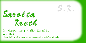 sarolta kreth business card